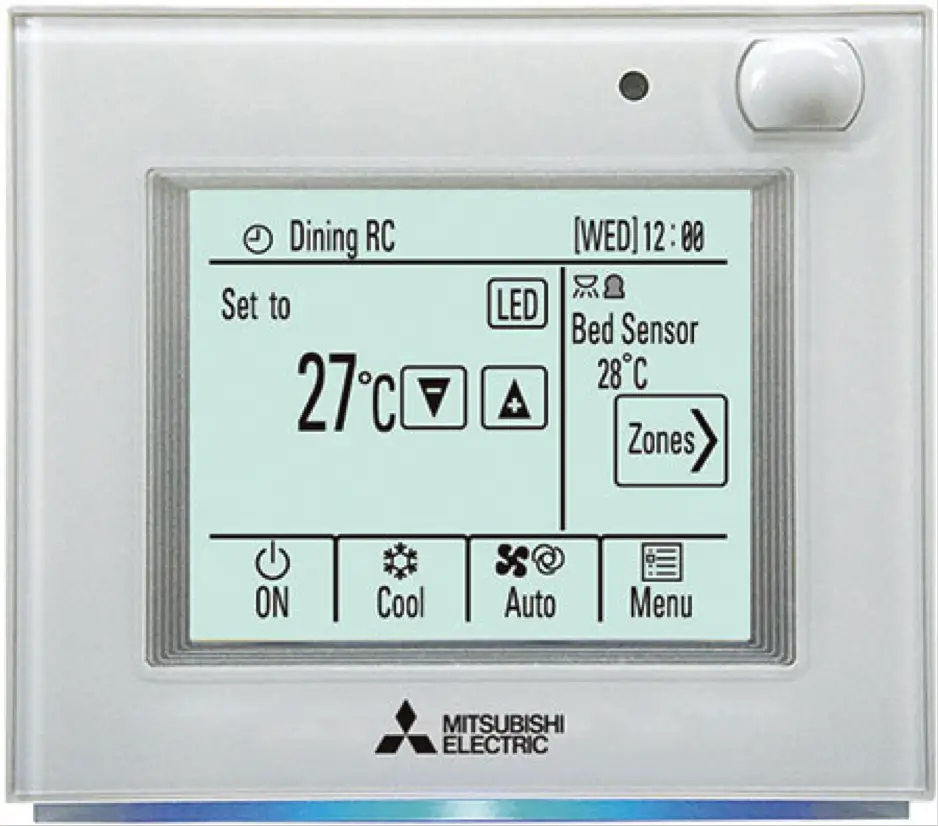 Mitsubishi Electric Thermostat Symbols